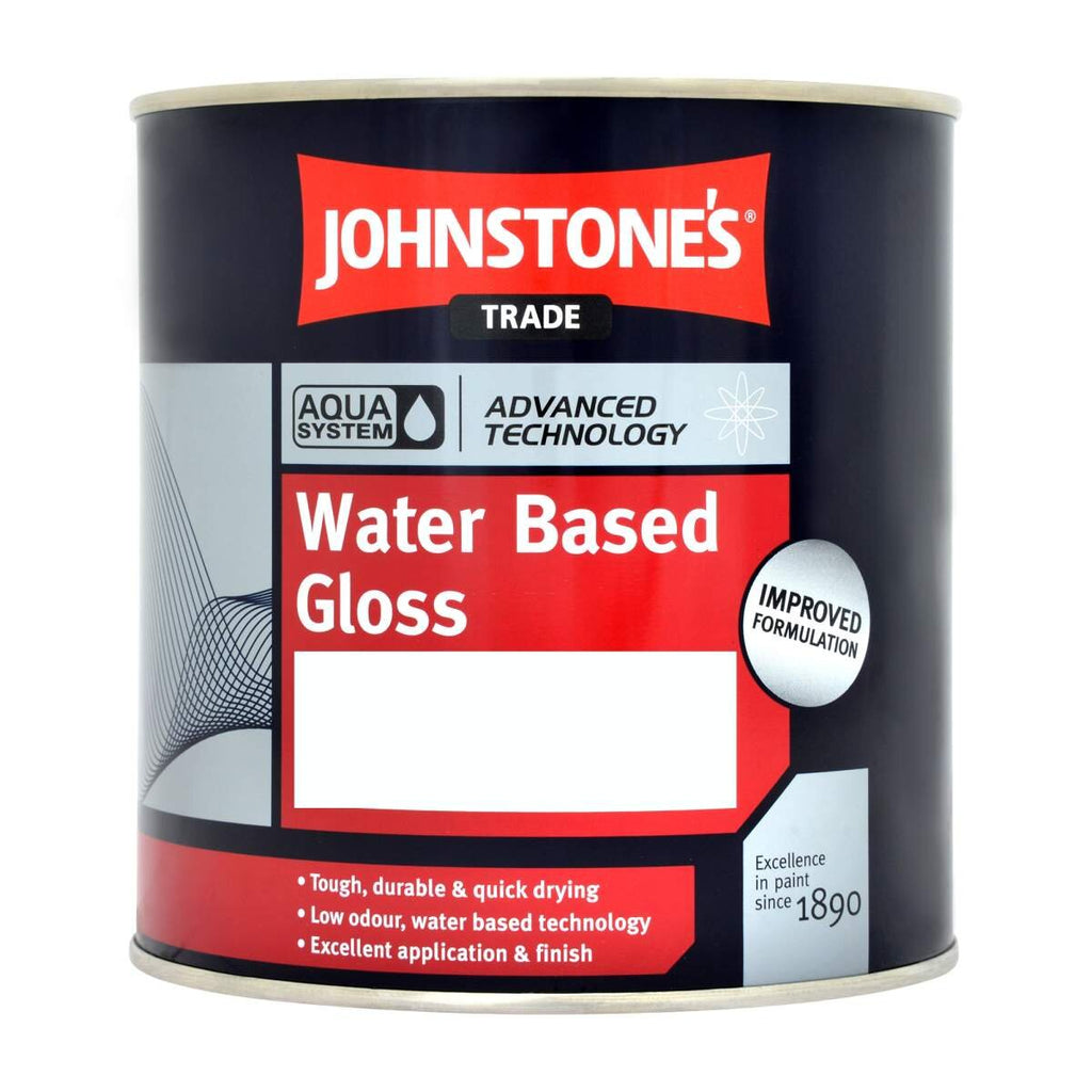 Johnstone Aqua Gloss Paint 1L Black