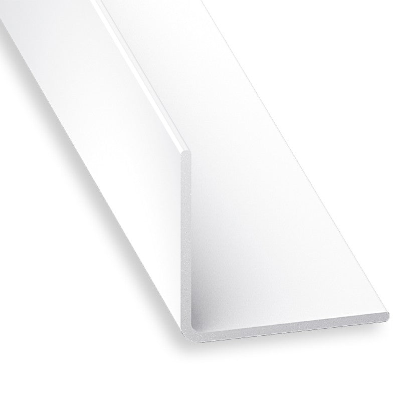 White PVC Angle Profile 10x10x1mm - 1M