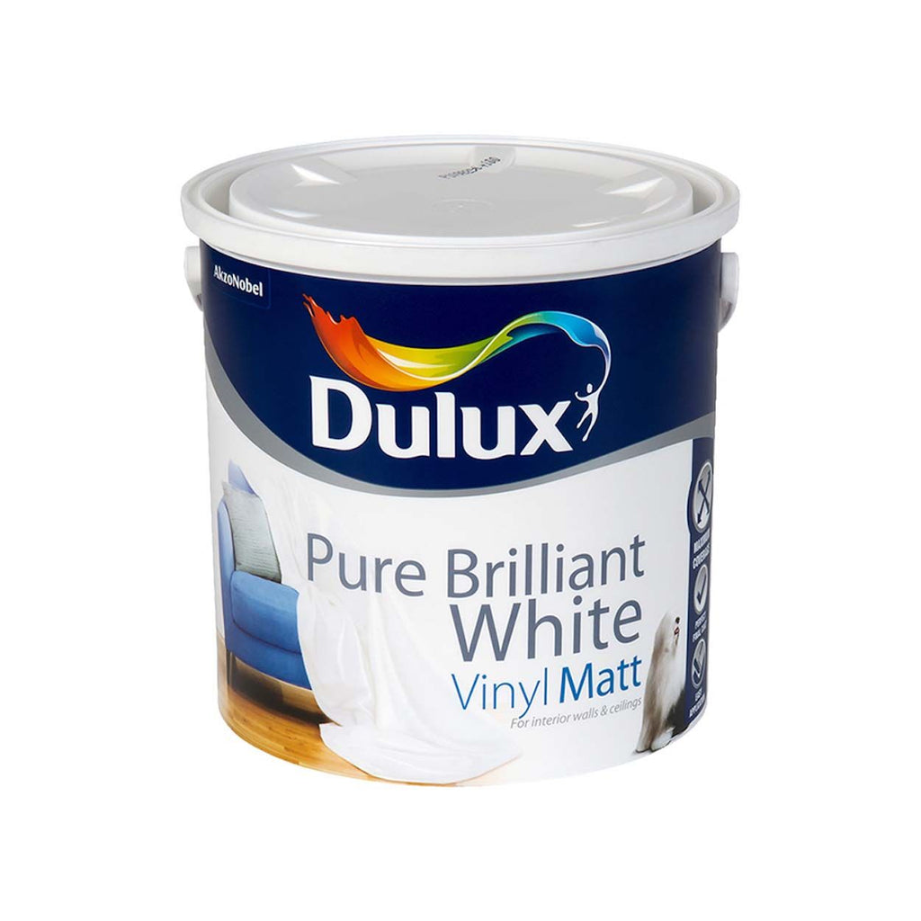 Dulux Vinyl Matt Pure Brilliant White 2.5L