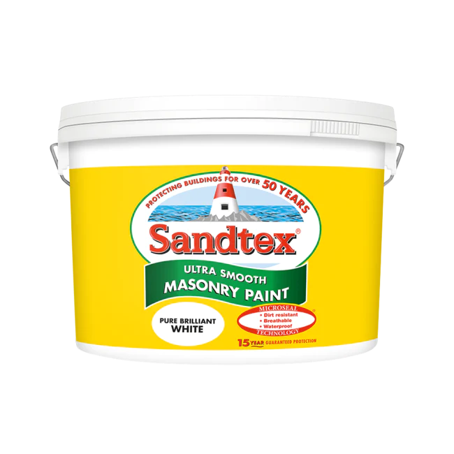 Sandtex Masonry Paint White 10L FerdiaHomevalue
