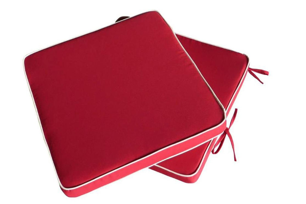 Garden Collection Red 2-Pack Seat Cushions