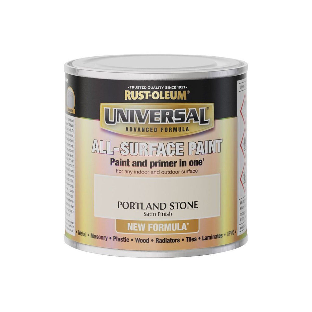 Universal Satin Paint - Portland Stone 250ml