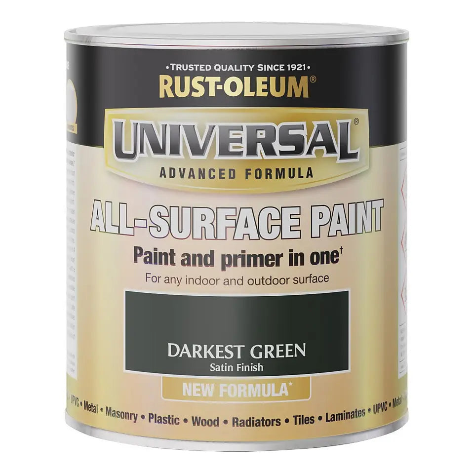 Universal Satin Paint - Darkest Green 750ml