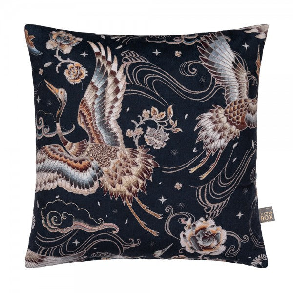 Heron Stitch Navy 45x45cm Cushion Cover