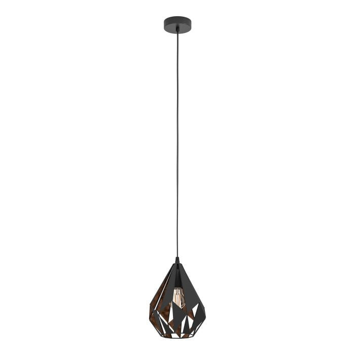 CARLTON 1 BLACK/COPPER PENDENT