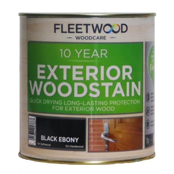 Fleetwood 10 Year Exterior Woodstain 1L Ebony