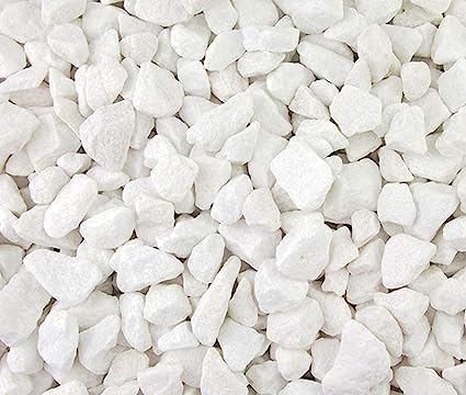 25kg White Marble Chips: 8-11mm