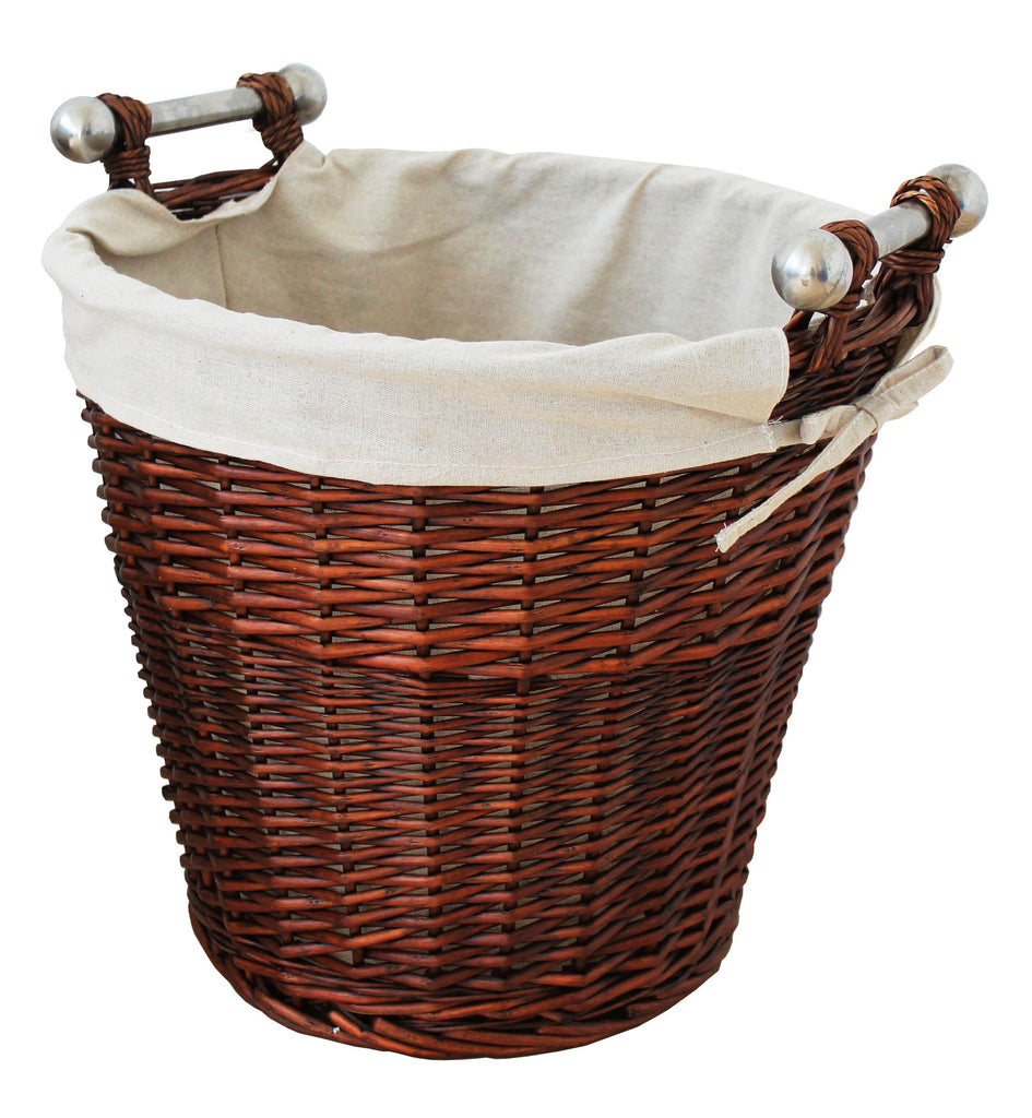 Round Honey Wicker Basket with Handles