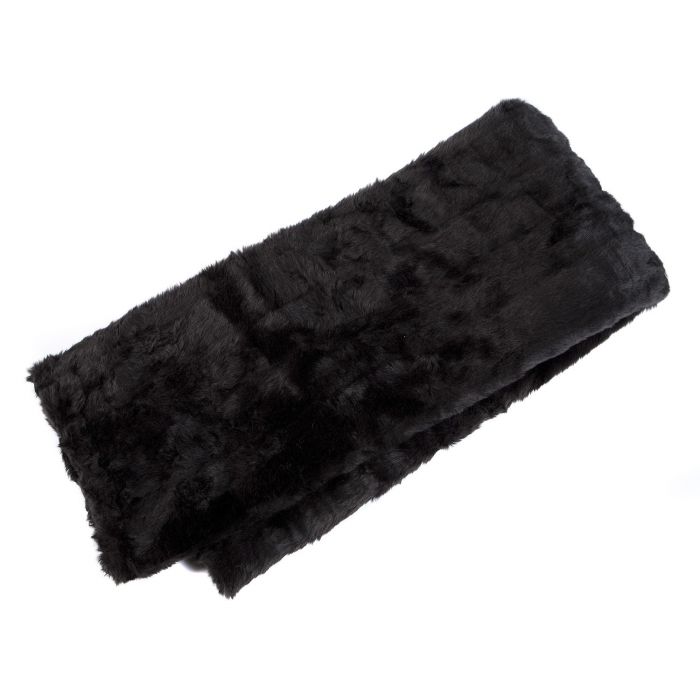 Black 180x140cm Faux Fur Throw
