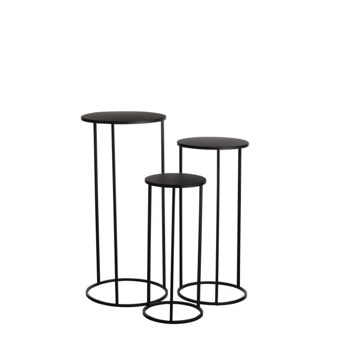 Black Metal Quinty Coffee Table Set of 3