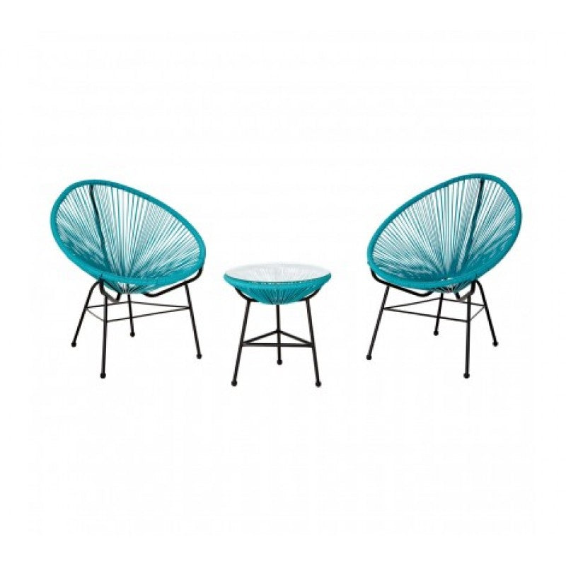 Miami Chairs & Table Set Rattan