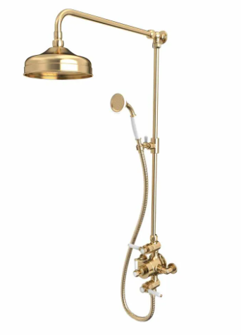 LANSDOWN DUAL FUNCTION SHOWER & HANDSET BRASS