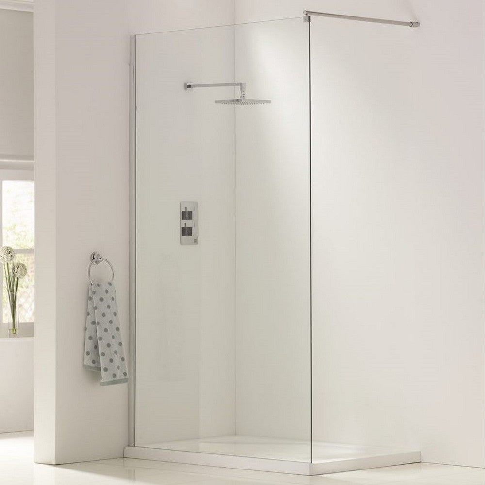 VERVE 1200MM WETROOM PANEL C/W SUPPORT ARM CHROME