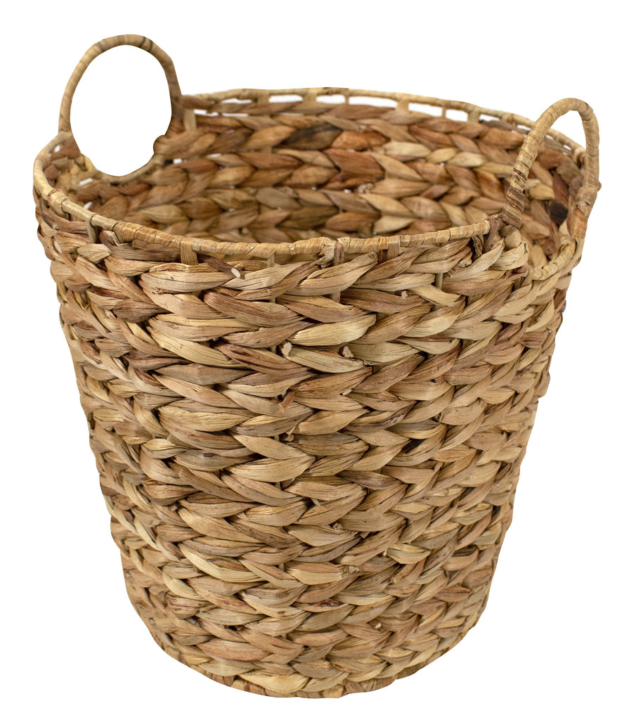 Round Natural Log Basket
