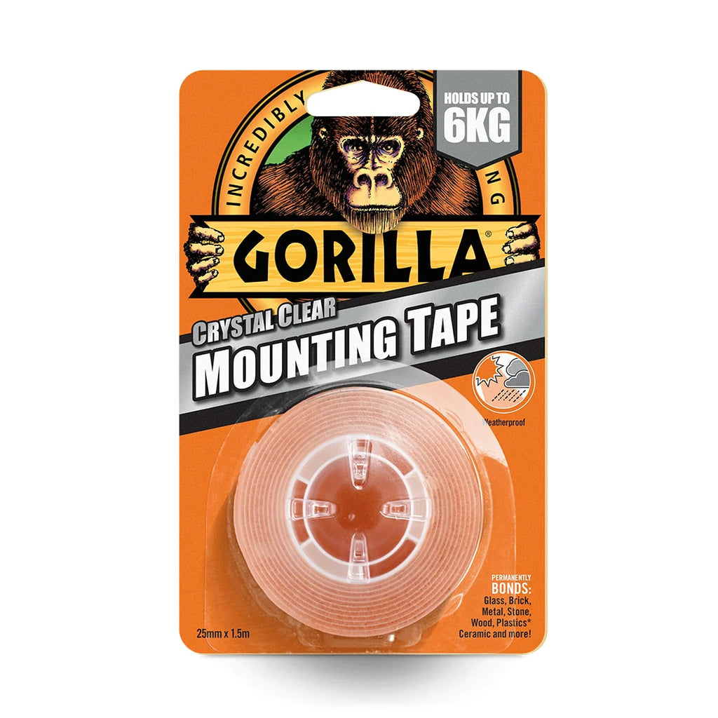 Gorilla Mounting Tape 1.5m Clear