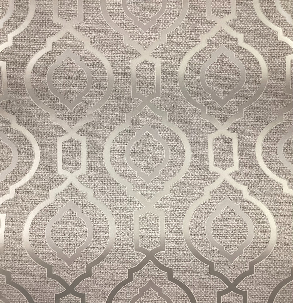 Calico Trellis Grey Wallpaper