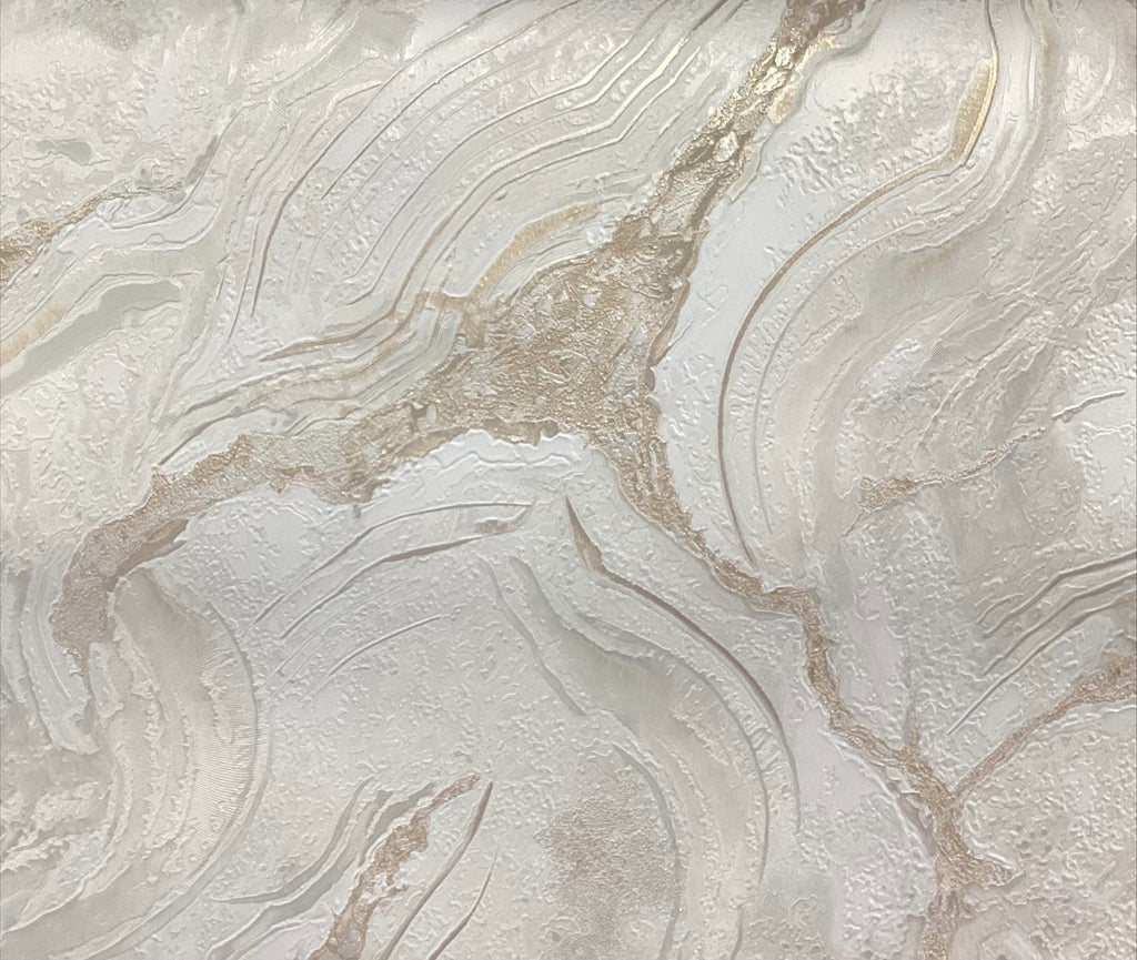 Cream and Gold Marble Wallpaper