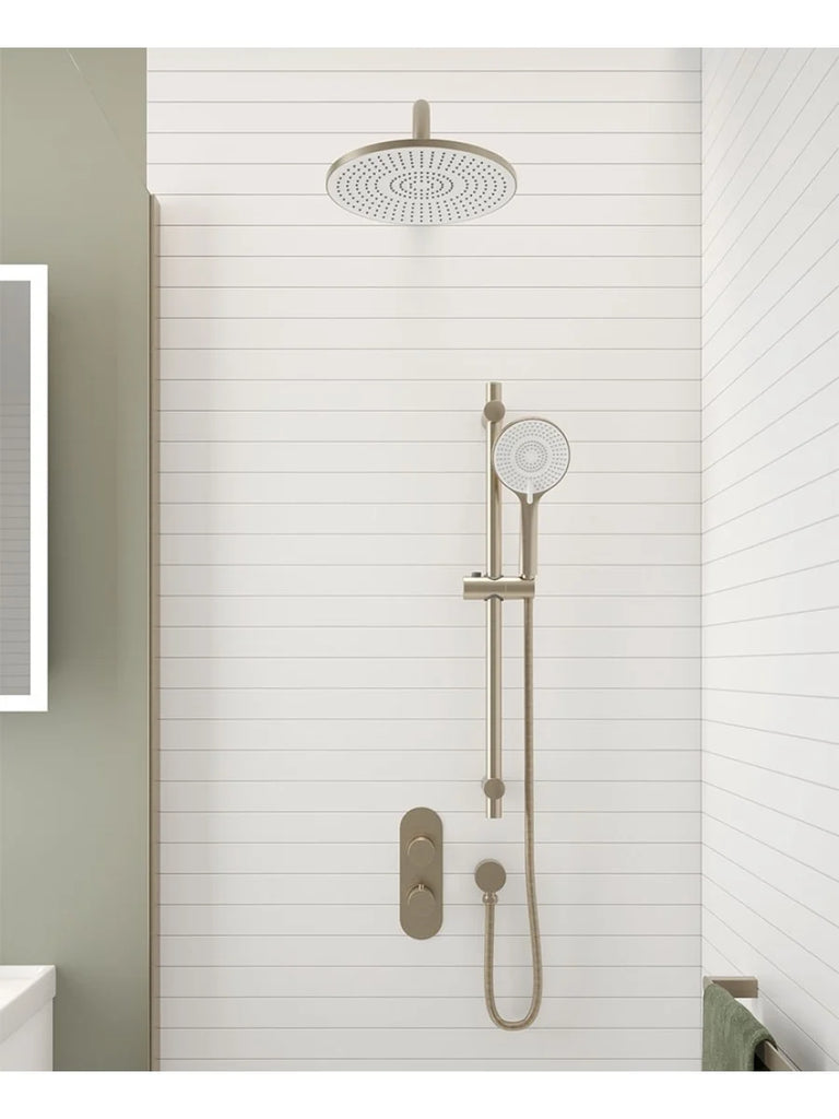 ALITA Knurled Shower Set 1 Brushed Nickel