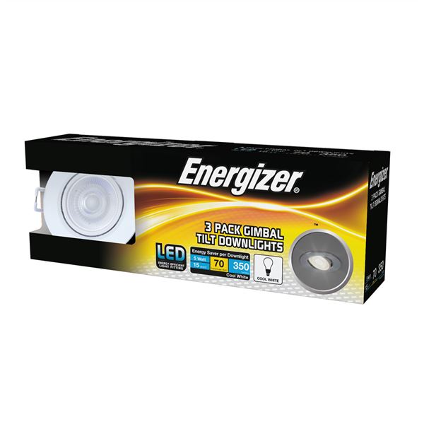 Energizer LED 5W (50W) 3-Pack Tilt Downlight