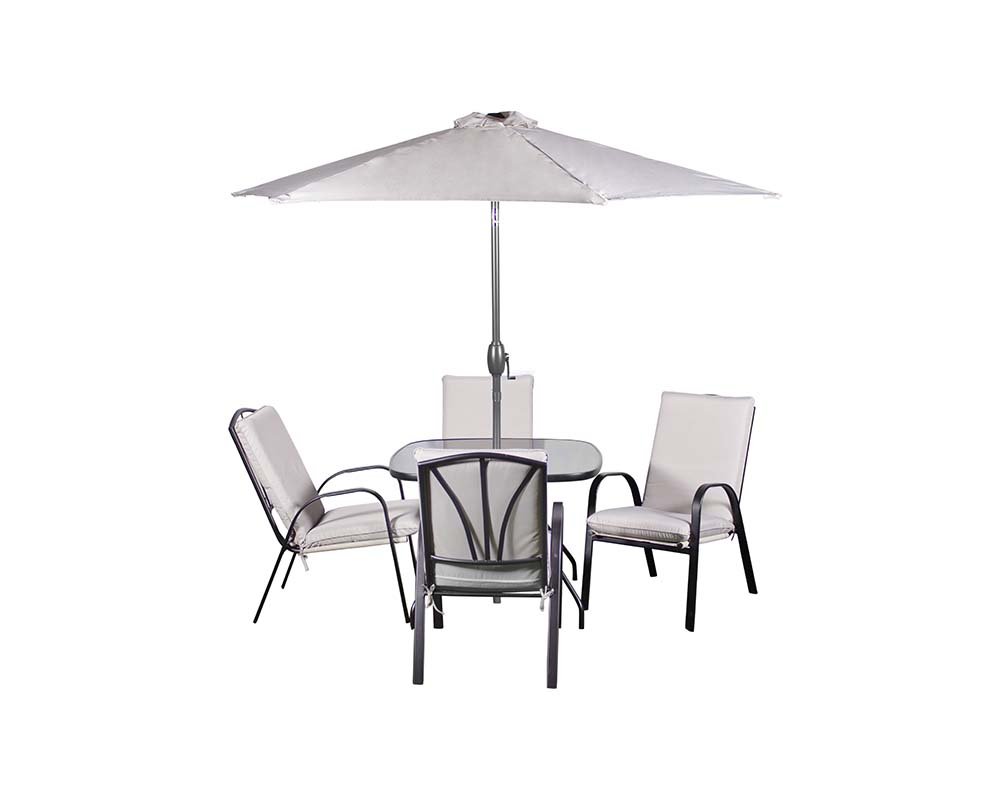 Amilfi Four-Seater Padded Cushion Dining Set